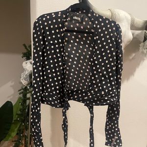 Reformation wrap blouse with floral print  size small